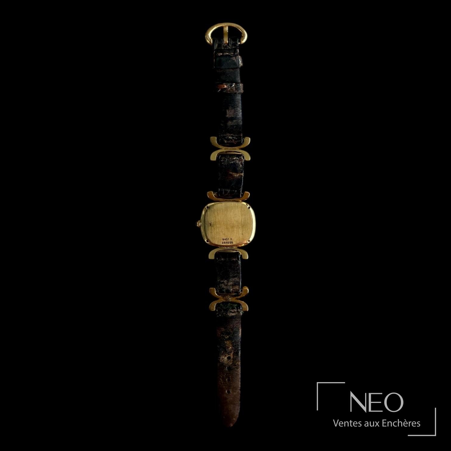 Dos de la montre PIAGET avec fond vissé signé et numéroté