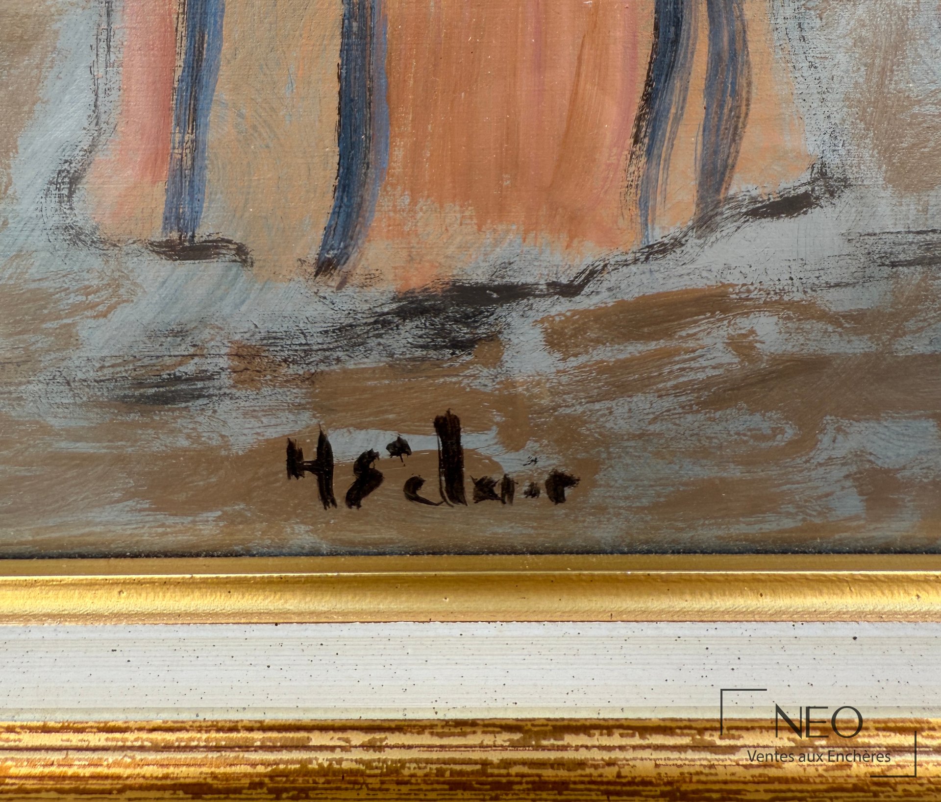 Signature Henry Saint Clair au bas du tableau