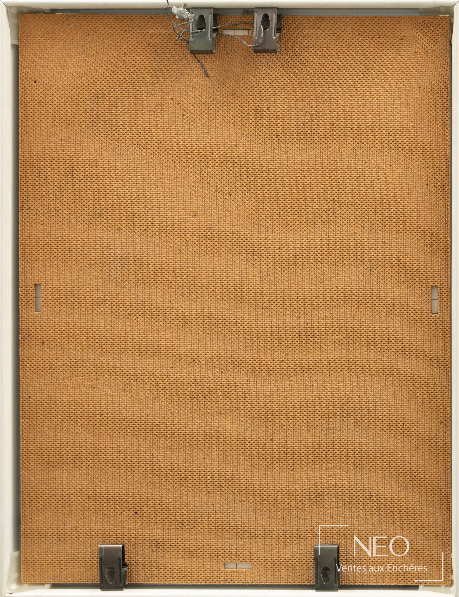 Dos du cadre avec système d'attache et carton de protection
